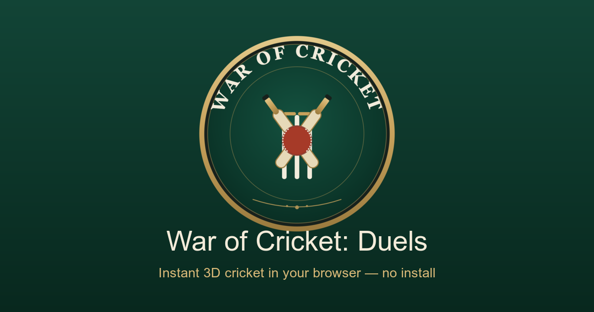 War of Cricket: Duels โ featured browser cricket game